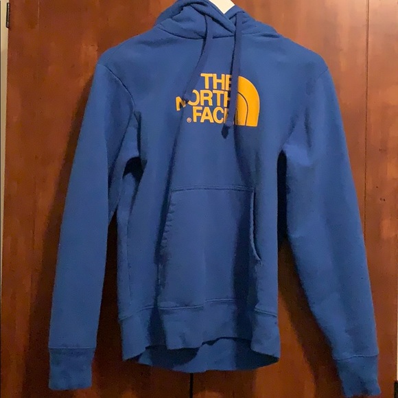 The North Face Shirts Blue And Yellow North Face Hoodie Poshmark